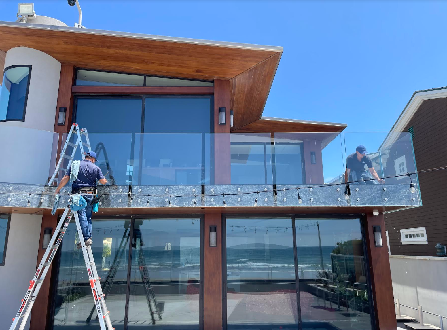 Glass Fence Cleaning